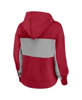 Women's Fanatics Scarlet San Francisco 49ers Filled Stat Sheet Pullover Hoodie