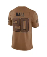 Men's Nike Breece Hall Brown Distressed New York Jets 2023 Salute To Service Limited Jersey