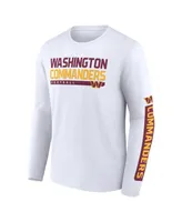 Men's Fanatics Burgundy, White Washington Commanders Two-Pack 2023 Schedule T-shirt Combo Set