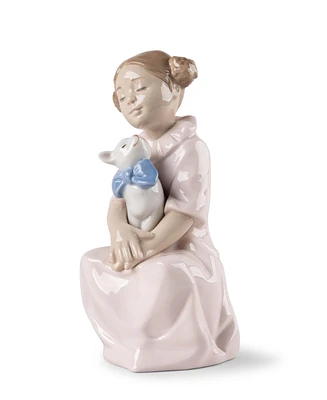 Nao by Lladro Girl with Little Cat Figurine