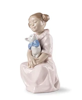 Nao by Lladro Girl with Little Cat Figurine