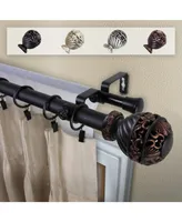 Lanette 1" Double Curtain Rod 66-120"