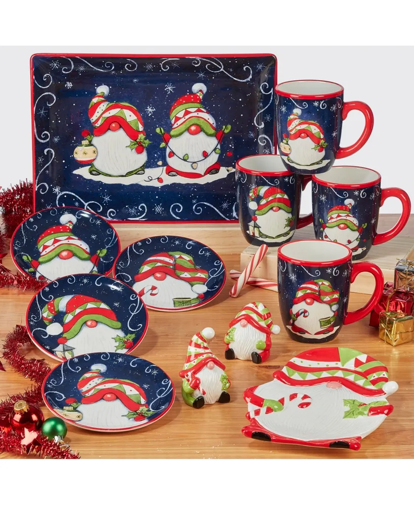 Holiday Magic Gnomes 4 Piece Mug Set