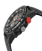 GV2 by Gevril Men's Scuderia Black Leather Watch 45mm