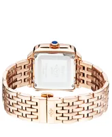 GV2 by Gevril Women's Bari Tortoise Rose Gold-Tone Stainless Steel Watch 34mm