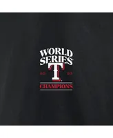 Big Boys Fanatics Black Texas Rangers 2023 World Series Champions Signature Roster T-shirt