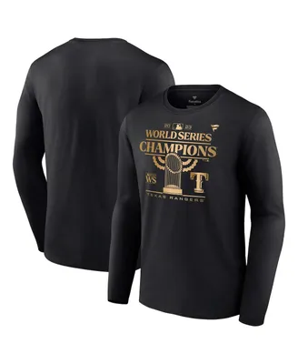 Men's Fanatics Black Texas Rangers 2023 World Series Champions Parade Long Sleeve T-shirt