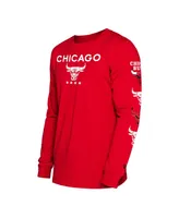 Men's New Era Red Chicago Bulls 2023/24 City Edition Long Sleeve T-shirt