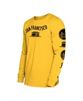 Men's New Era Yellow Golden State Warriors 2023/24 City Edition Long Sleeve T-shirt