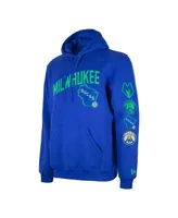 Women's New Era 2023-24 City Edition Blue Milwaukee Bucks Hooded Sweatshirt