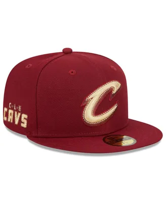 Men's New Era Wine Cleveland Cavaliers 2023/24 City Edition Alternate 59FIFTY Fitted Hat