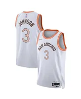 Men's and Women's Nike Keldon Johnson White San Antonio Spurs 2023/24 Swingman Jersey - City Edition