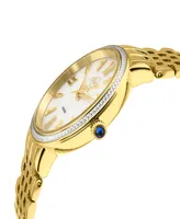 GV2 by Gevril Women's Genoa Gold-Tone Stainless Steel Watch 36mm