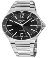 Gevril Men's High Line Silver-Tone Stainless Steel Watch 43mm