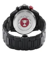 GV2 by Gevril Men's Scuderia Black Stainless Steel Watch 45mm