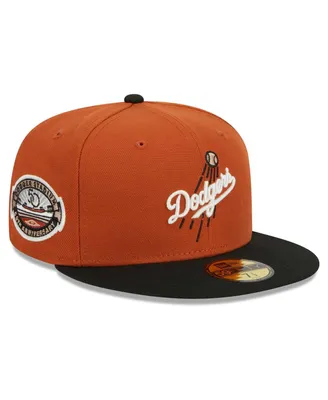 Men's New Era Orange, Black Los Angeles Dodgers 59FIFTY Fitted Hat