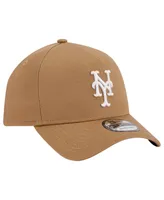 Men's New Era Khaki New York Mets A-Frame 9FORTY Adjustable Hat