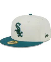 Men's New Era Cream Chicago White Sox Chrome Evergreen 59FIFTY Fitted Hat