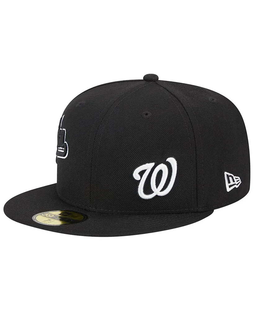 Men's New Era Black Washington Nationals Jersey 59FIFTY Fitted Hat