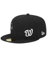 Men's New Era Black Washington Nationals Jersey 59FIFTY Fitted Hat