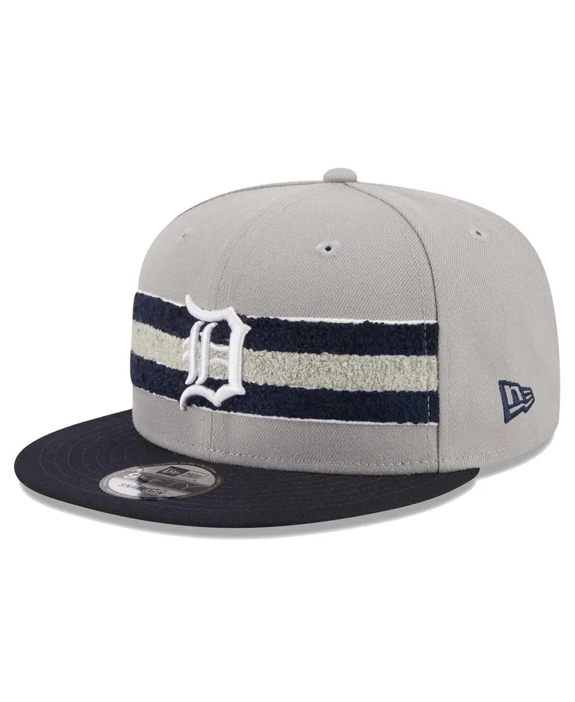 Men's New Era Gray, Navy Detroit Tigers Band 9FIFTY Snapback Hat
