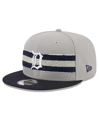 Men's New Era Gray, Navy Detroit Tigers Band 9FIFTY Snapback Hat