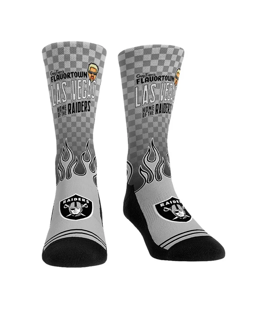 Men's and Women's Rock 'Em Socks Las Vegas Raiders Nfl x Guy Fieri's Flavortown Crew Socks