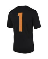 Men's Nike #1 Black Tennessee Volunteers Dark Mode Game Jersey