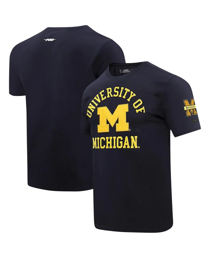 Men's Pro Standard Navy Michigan Wolverines Classic Stacked Logo T-shirt