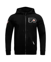 Men's Pro Standard Black Philadelphia Flyers Classic Chenille Full-Zip Hoodie Jacket