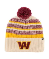 Men's '47 Brand Natural Washington Commanders Tavern Cuffed Knit Hat with Pom