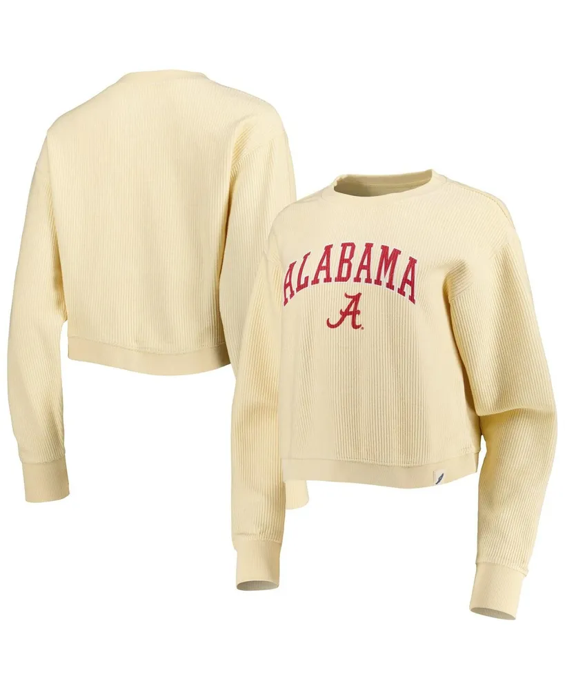 Women's League Collegiate Wear Cream Alabama Crimson Tide Classic Campus Corded Timber Sweatshirt