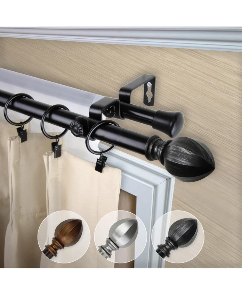 Garnet 13/16" Double Curtain Rod 120-170"