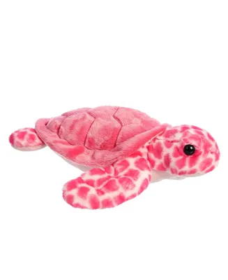 Aurora Medium Sea Turtle Destination Nation Adventurous Plush Toy Pink 12"