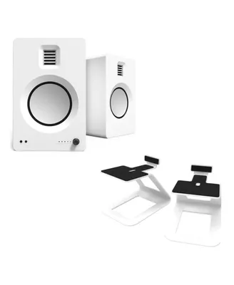 Kanto Tuk Premium Powered Speakers with SE6 Elevated Desktop Speaker Stands