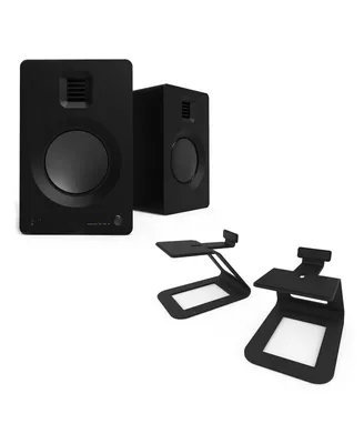 Kanto Tuk Premium Powered Speakers with SE6 Elevated Desktop Speaker Stands