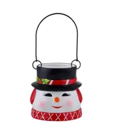 5" Nostalgic Ceramic Container Snowman