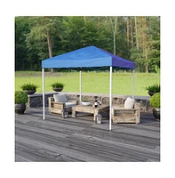 Tamar 10'X10' Weather Resistant, Uv Coated Pop Up Canopy Tent With Reinforced Corners, Height Adjustable Frame And Carry Bag