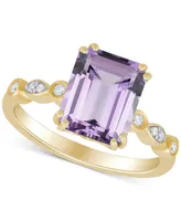 Amethyst (3-1/20 ct. t.w.) & Diamond (1/20 Ring 14K Yellow Gold (Also Citrine, Blue Topaz, Garnet)