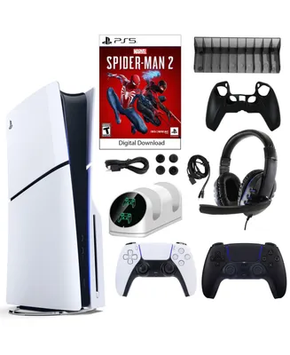 PS5 Spider Man 2 Console with Extra Dualsense Controller and Accessories Kit