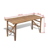 Folding Patio Bench 46.5" Bamboo