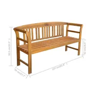 Patio Bench 61.8" Solid Acacia Wood