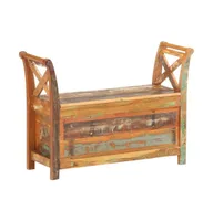 Hall Bench 40.6"x13"x28.3" Solid Reclaimed Wood