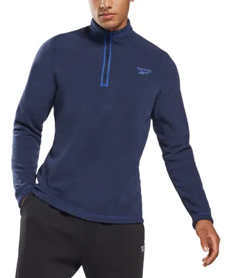 Reebok Men's Weiss Slim-Fit Polar Fleece Quarter-Zip Sweatshirt