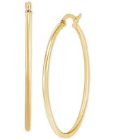 14k Gold Hoop Earrings, 40mm