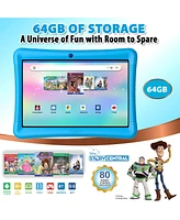 Contixo 10"Kids Tablet 32GB, Includes 80+ Disney Storybooks & Stickers, Kid-Proof Case with Kickstand Stylus, (2024 Model)