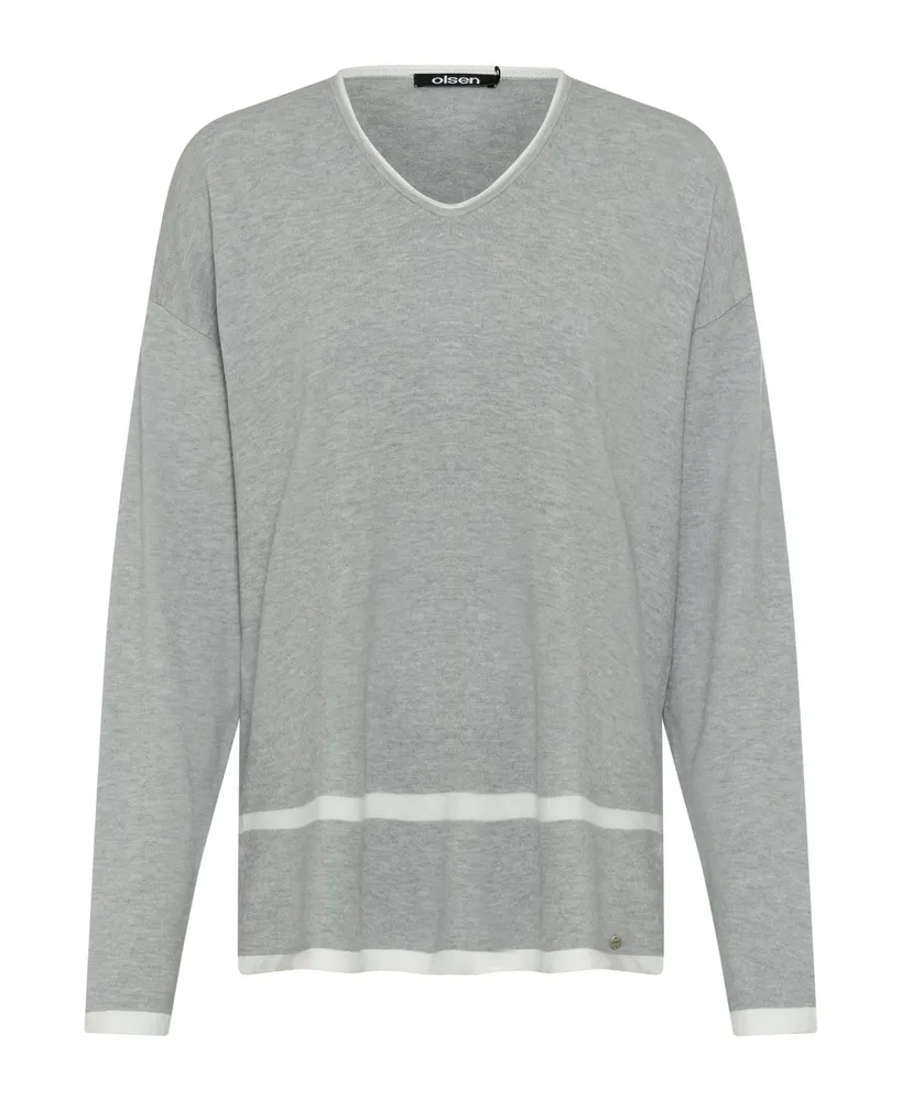 Olsen Women's Long Sleeve V-Neck Sweater