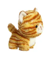 Aurora Small Orange Tabby Cat Teddy Pets Playful Plush Toy Orange 7"