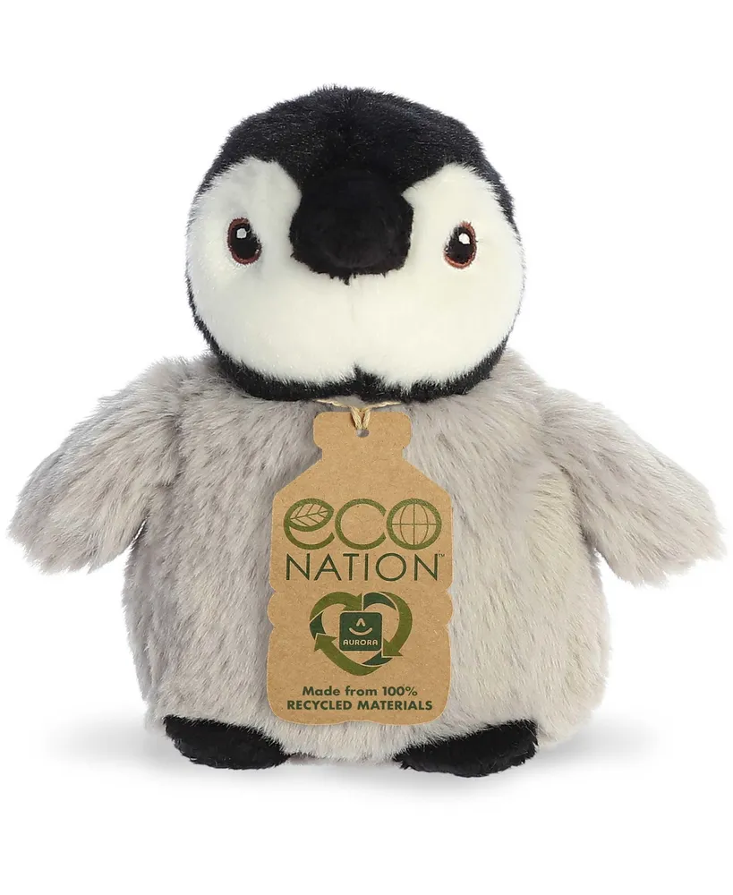 Aurora Mini Penguin Eco Nation Eco-Friendly Plush Toy Gray 5"