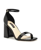 Nine West Women's Ilea Block Heel Square Toe Dress Sandals